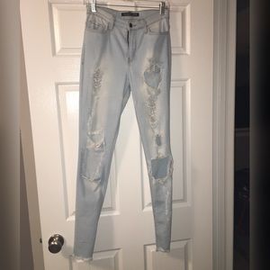 Fashion Nova Distressed Denim Jeans